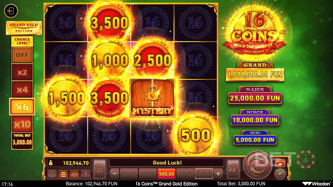 16 Coins Grand Gold Edition Spill Gratis