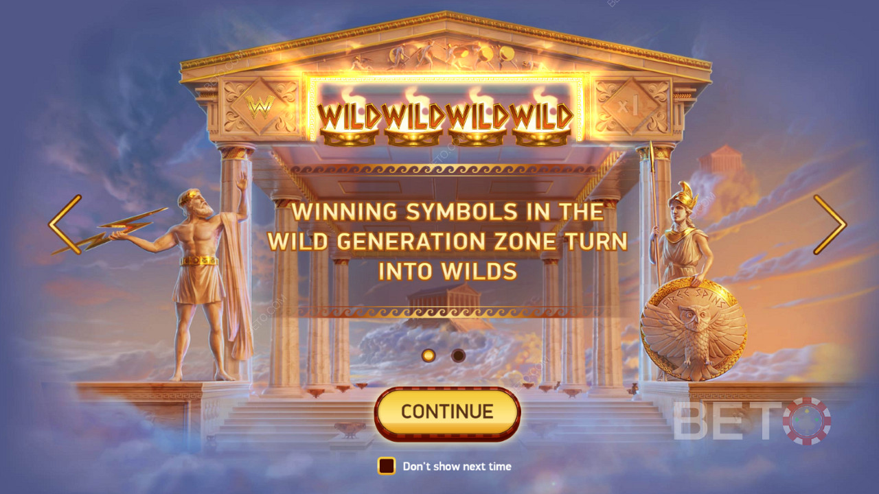 Alle symboler som er involvert i en gevinst i Wild Generation Zone vil bli Wilds