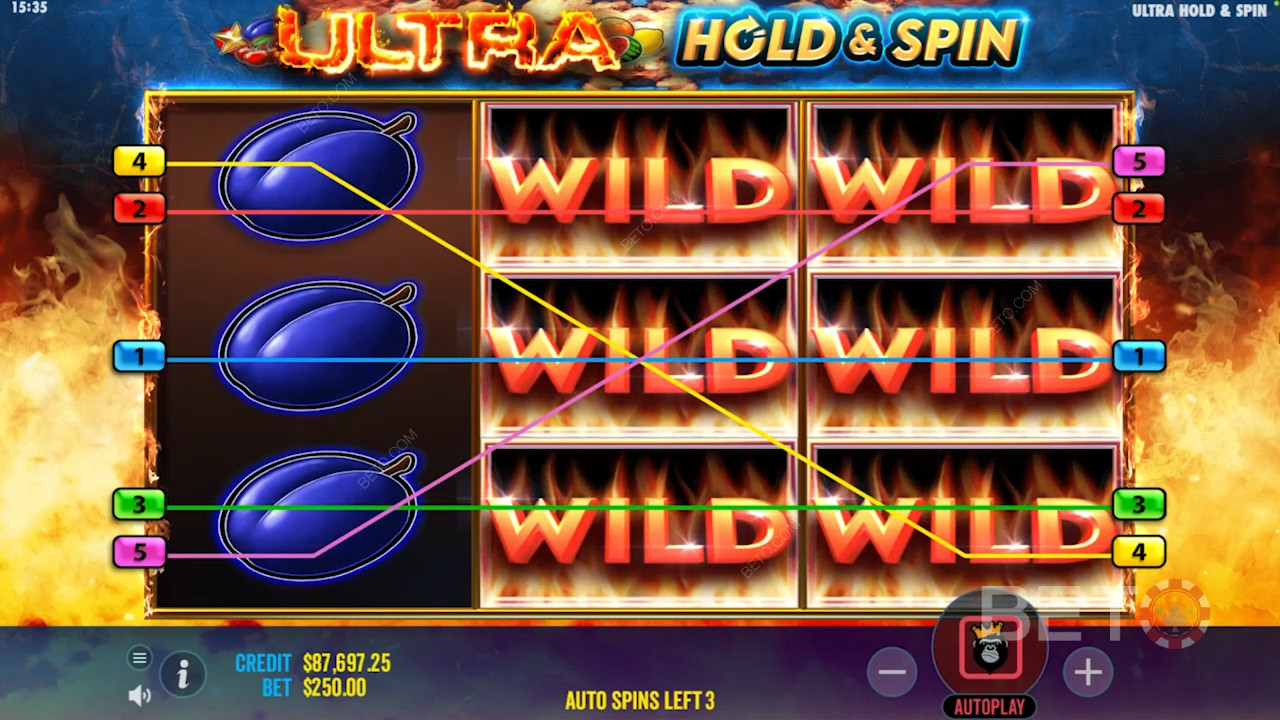 Utvide wilds i Ultra Hold and Spin