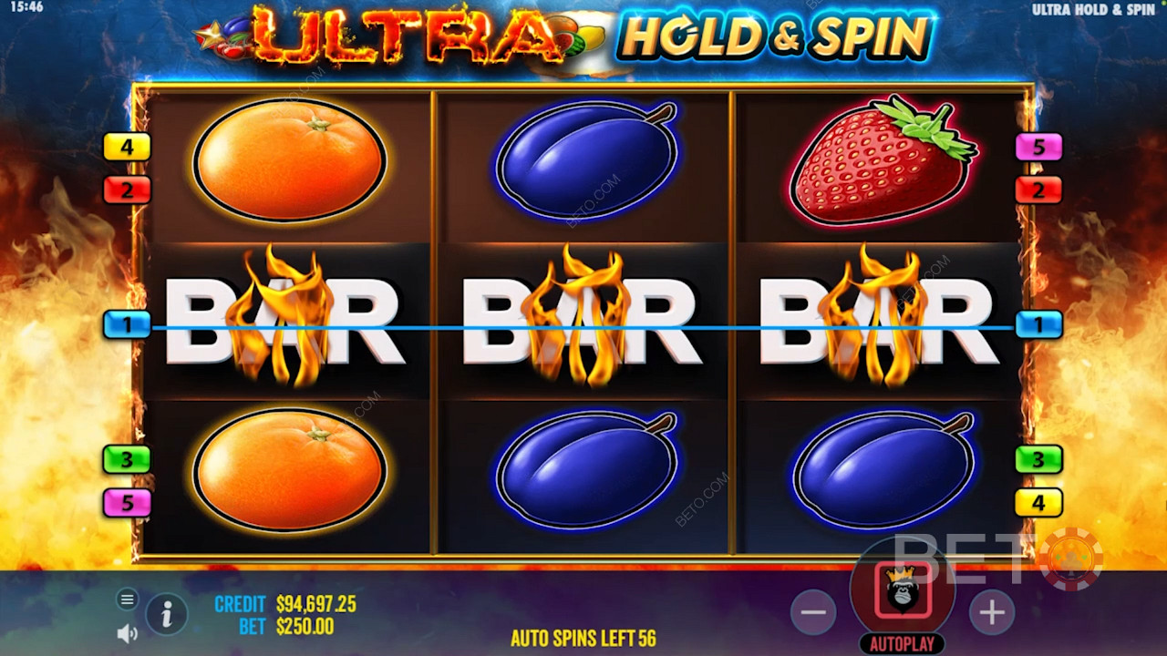 Enorme symboler i Ultra Hold and Spin
