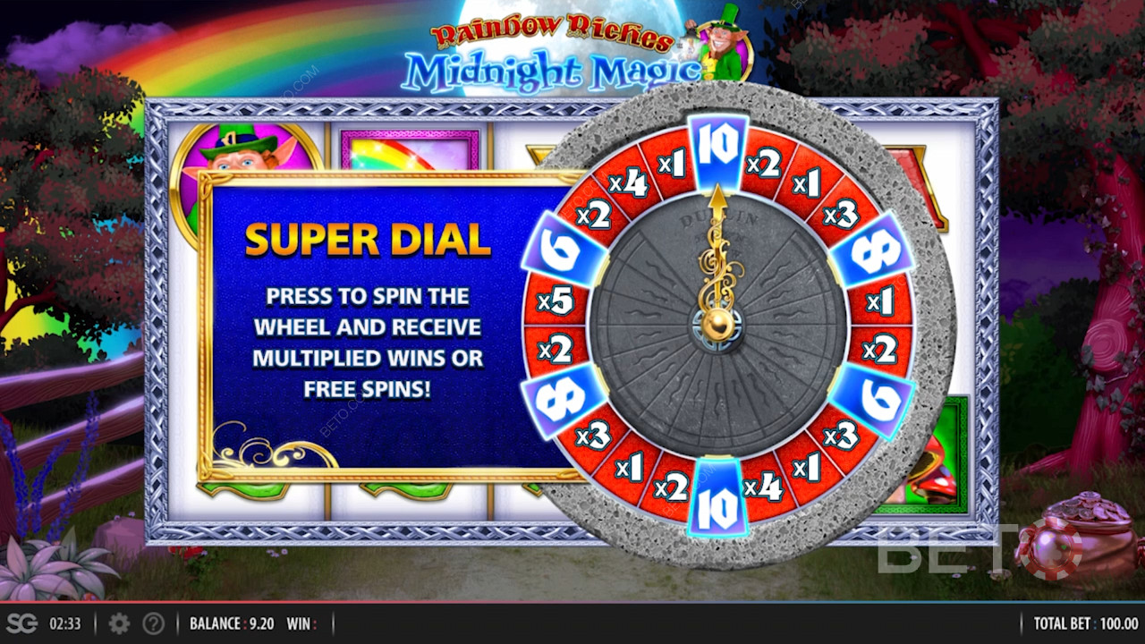 Rainbow Riches Midnight Magic Super Dial-bonus