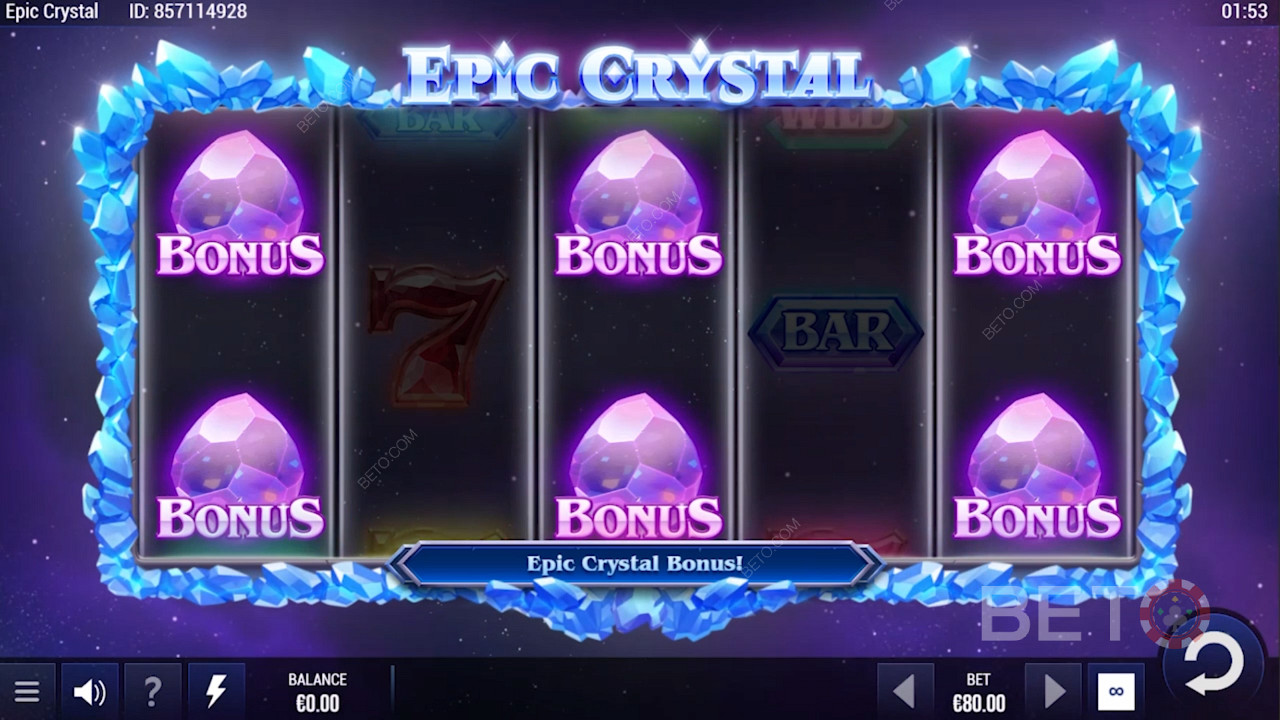 Lanserer bonusrunden med Epic Crystal