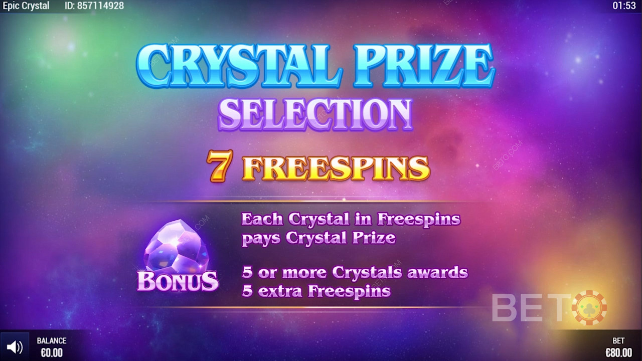 Spesielle gratisspinn av Epic Crystal