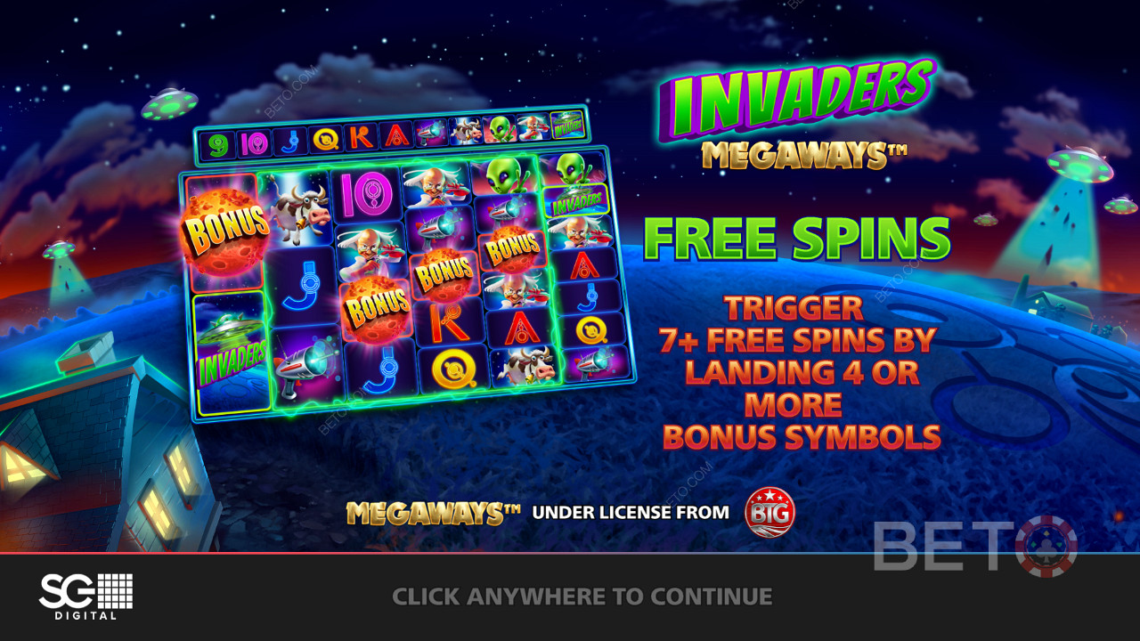 Nyt gratisspinn med modifikatorer, rullende hjul og mer i Invaders Megaways sporet