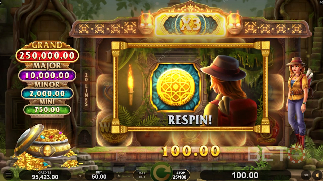 Nyt Respins med Multiplier Wilds i Amber Sterlings Mystic Shrine online spilleautomat