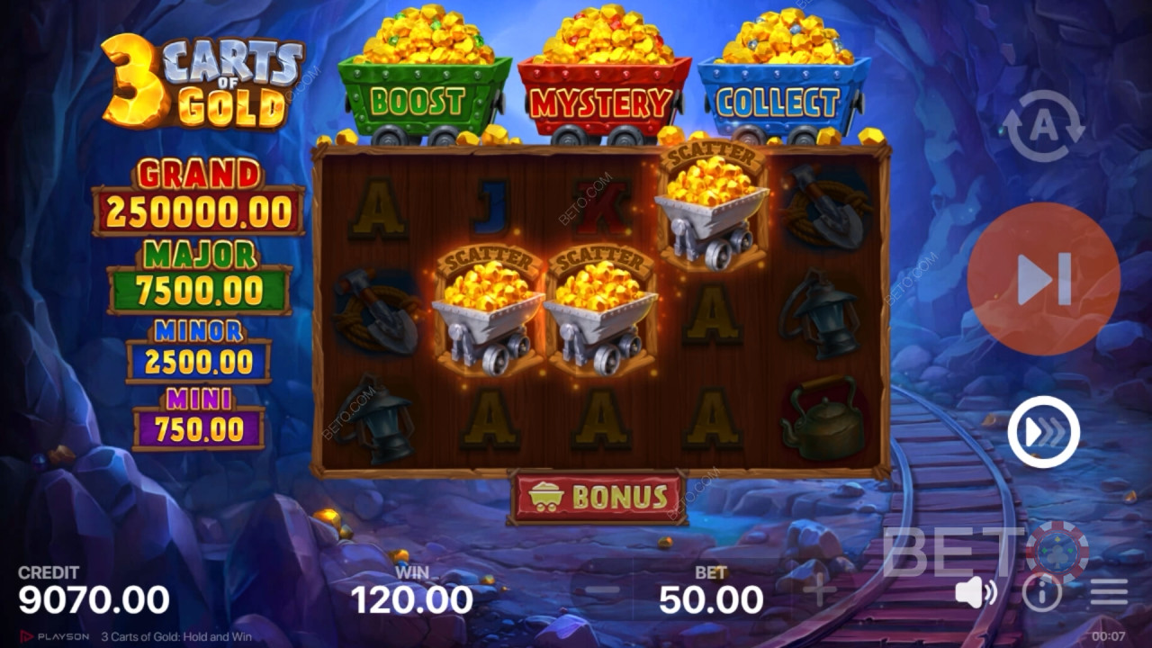 3 Carts of Gold: Hold and Win Spill Gratis