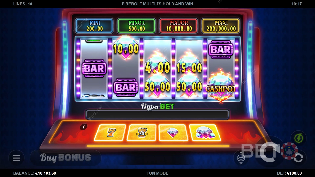 Firebolt Multi 7s Hold and Win Spill Gratis
