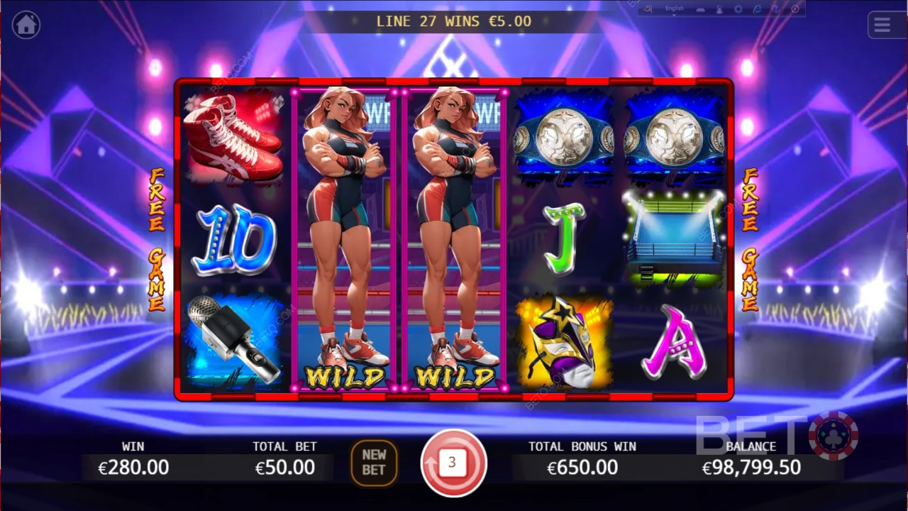 Wrestling Queen Anmeldelse av BETO Slots