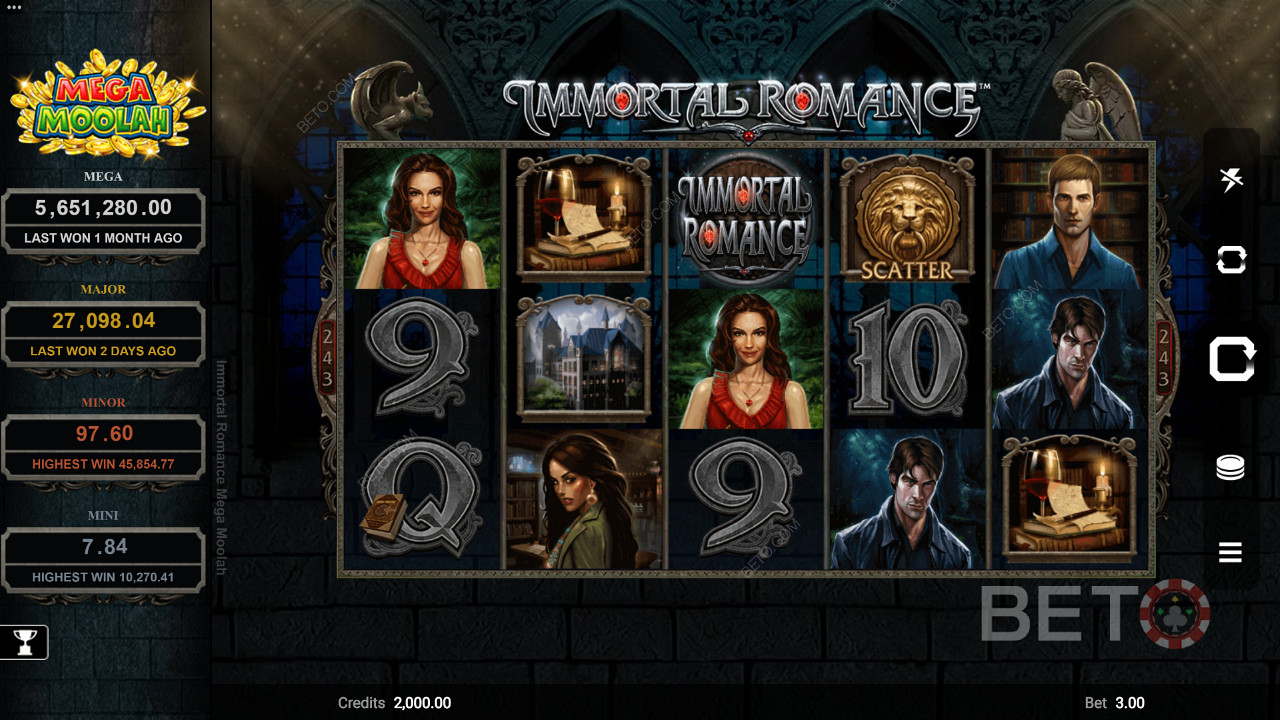 Immortal Romance Mega Moolah er en av de mest givende spilleautomatene på nett
