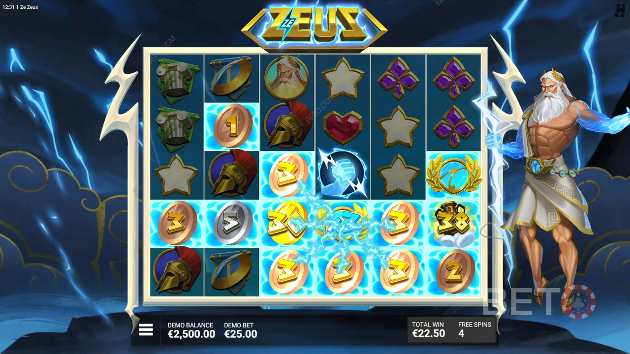 Bonusfunksjoner forklart i Ze Zeus by Hacksaw Gaming