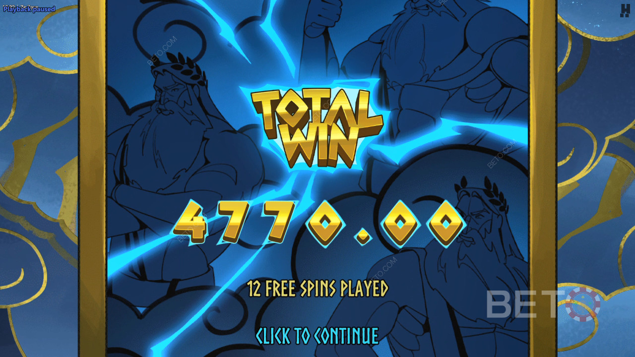 Vinn 10 000 ganger innsatsen din i Ze Zeus Video Slot!