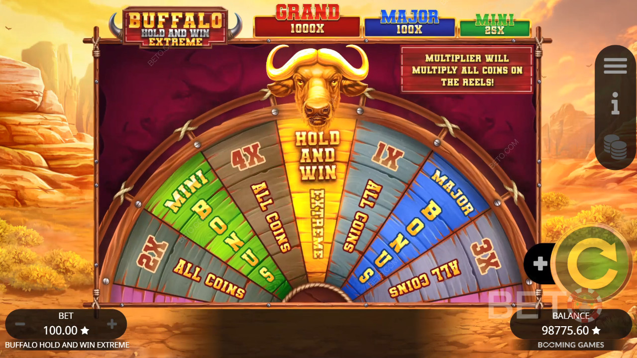 Buffalo Hold and Win Extreme Anmeldelse av BETO Slots