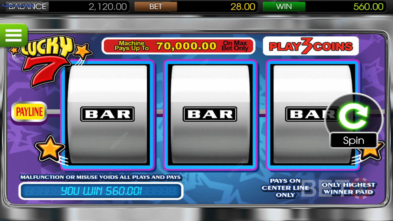 Lucky 7 Betsoft Anmeldelse av BETO Slots