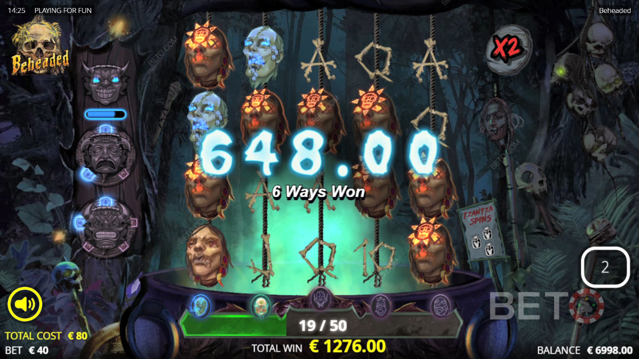 Vinn 15 950x innsatsen din i Beheaded Online Slot!
