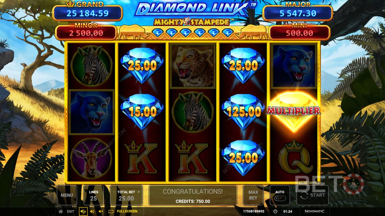 Diamond Link: Mighty Stampede Spill Gratis