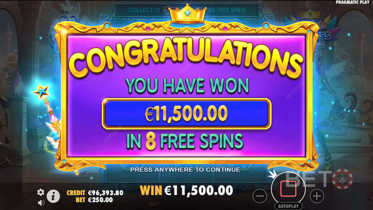 Vinn 5000 ganger innsatsen din i Starlight Princess Pachi Slot!