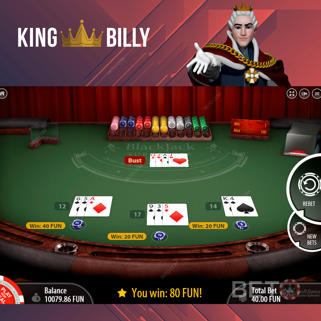 Nyt populære bordspill på King Billy Casino