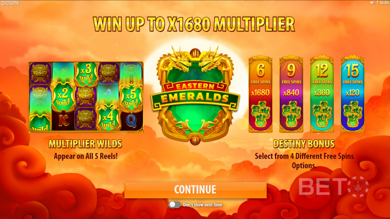 Nyt Multiplier Wilds og forskjellige typer gratisspinn i Eastern Emeralds spilleautomaten