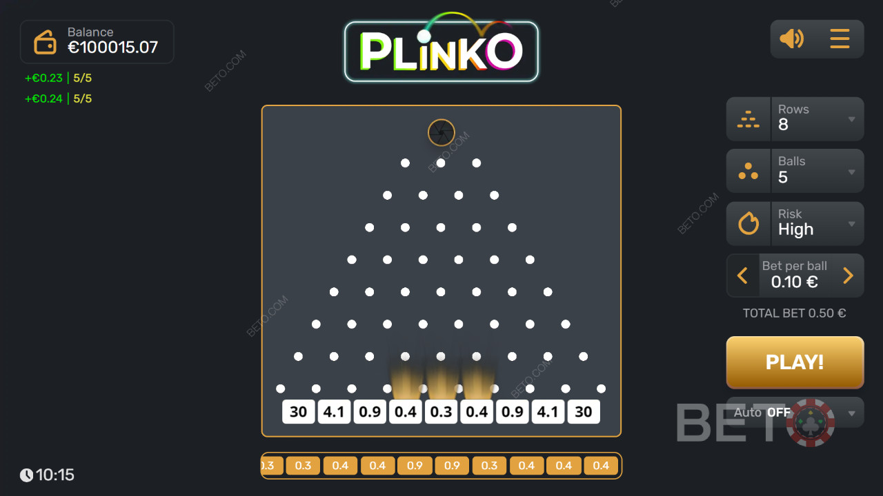Slik spiller du Plinko fra Gaming Corps