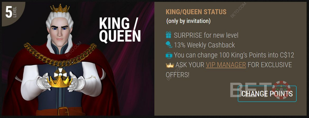 Få konge/dronning-status og nyt eksklusive belønninger