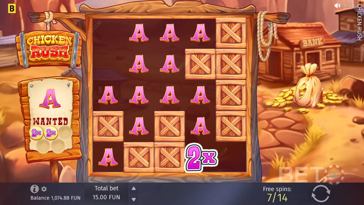Bonusfunksjoner forklart i Chicken Rush av BGAMING