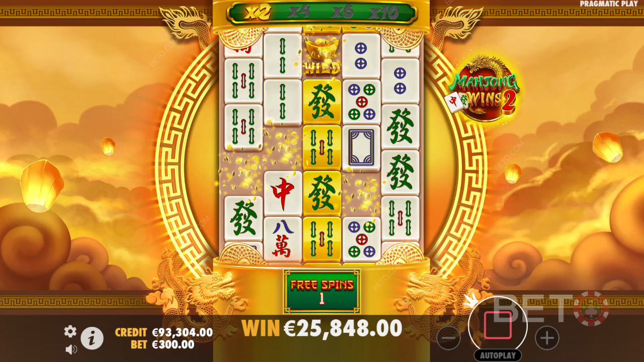 Vinn 100 000 ganger innsatsen din i Mahjong Wins 2 Video Slot!