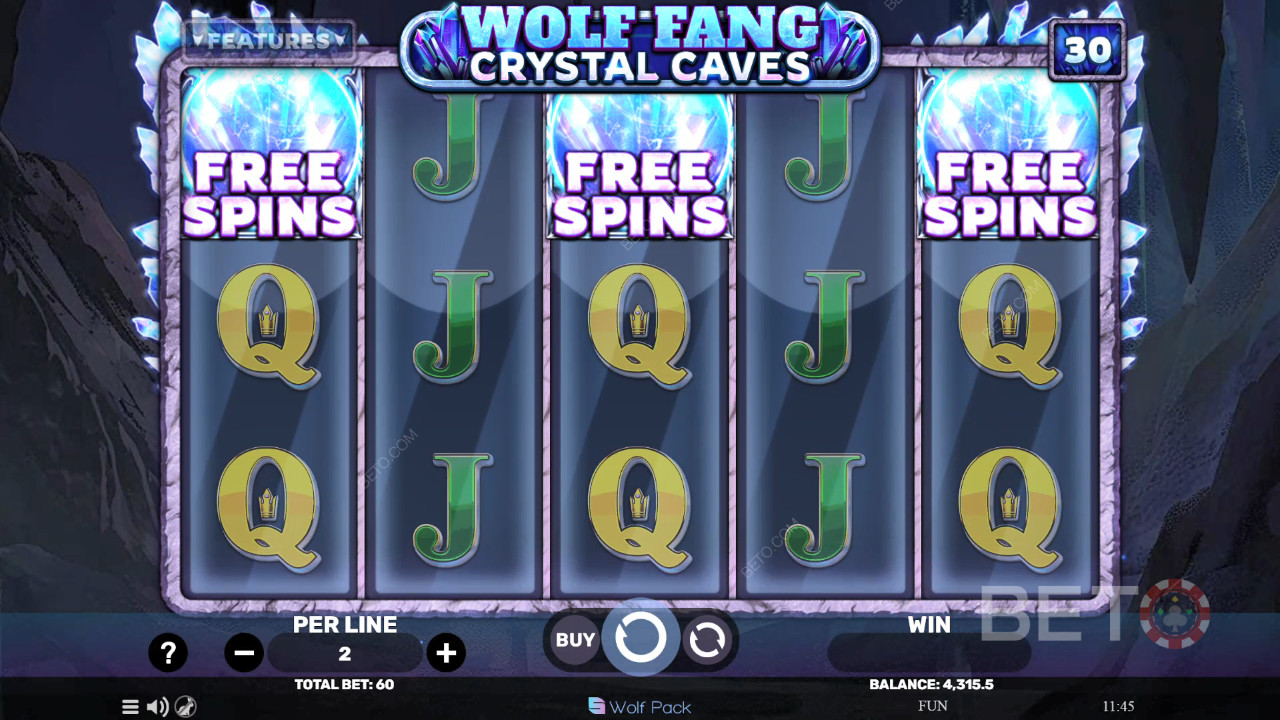 Wolf Fang - Crystal Caves Spill Gratis