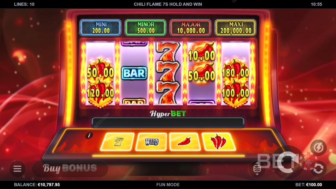 Chili Flame 7s Hold and Win Spill Gratis