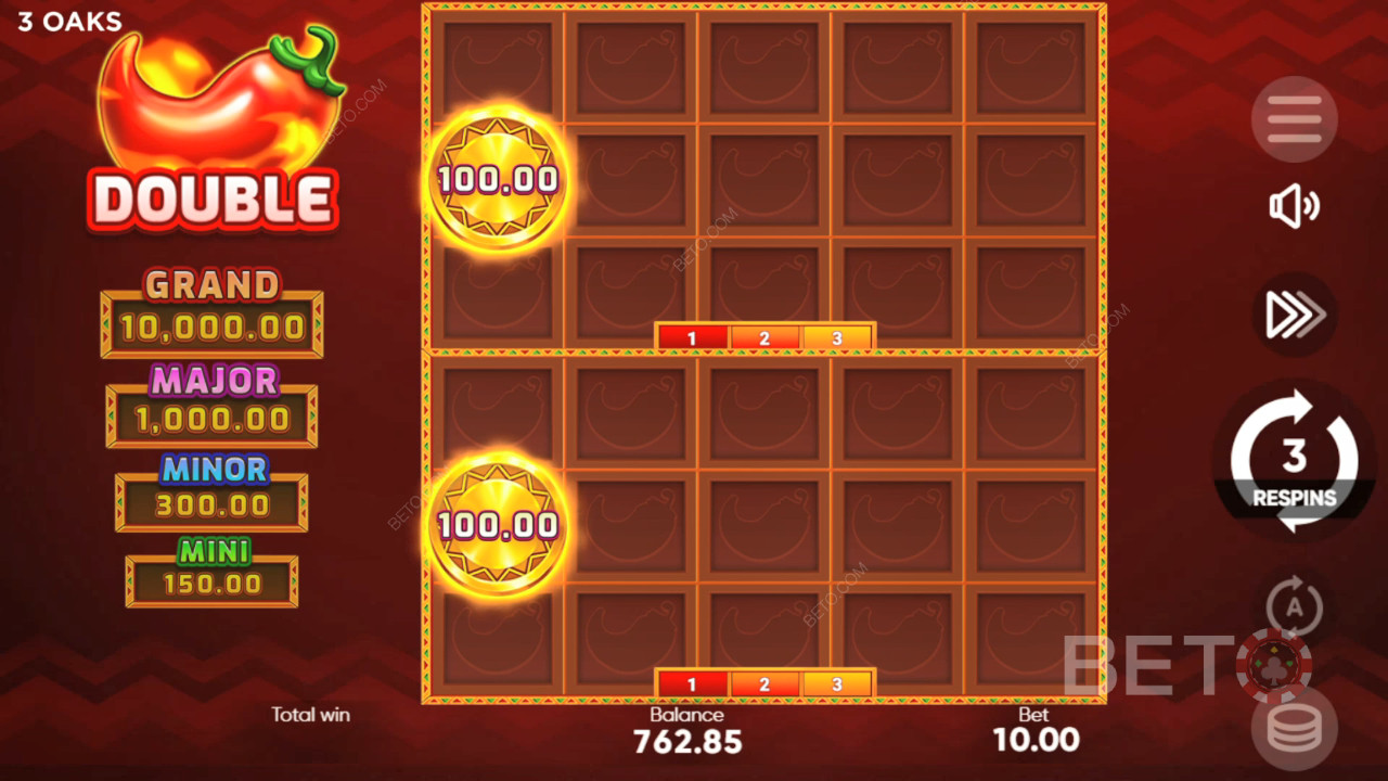 Vinn 1000 ganger innsatsen din i spilleautomaten 3 Hot Chillies!
