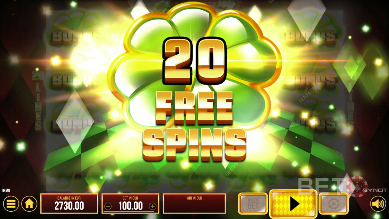Vinn 500x innsatsen din i Lucky 77 Video Slot!