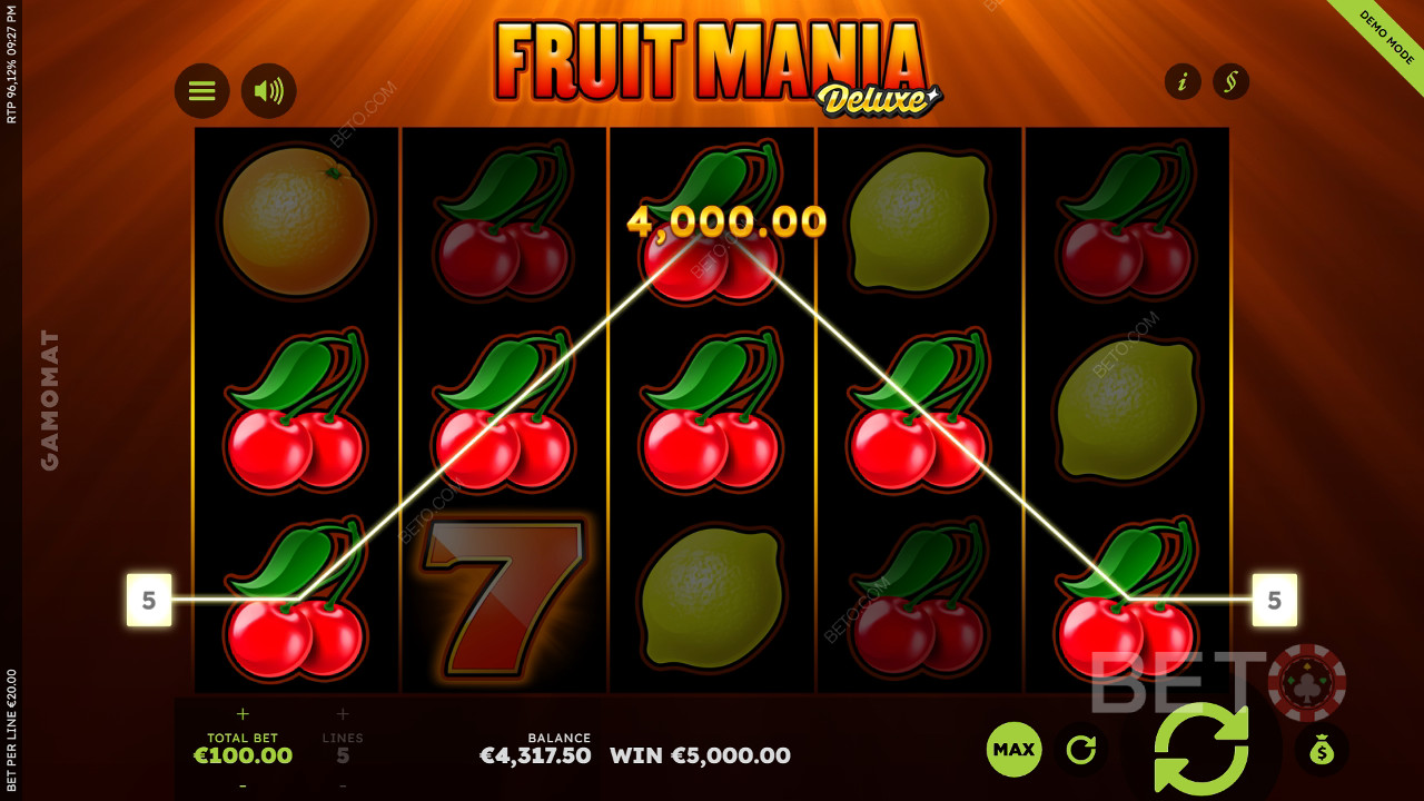 Fruit Mania Deluxe (Gamomat) Spill Gratis