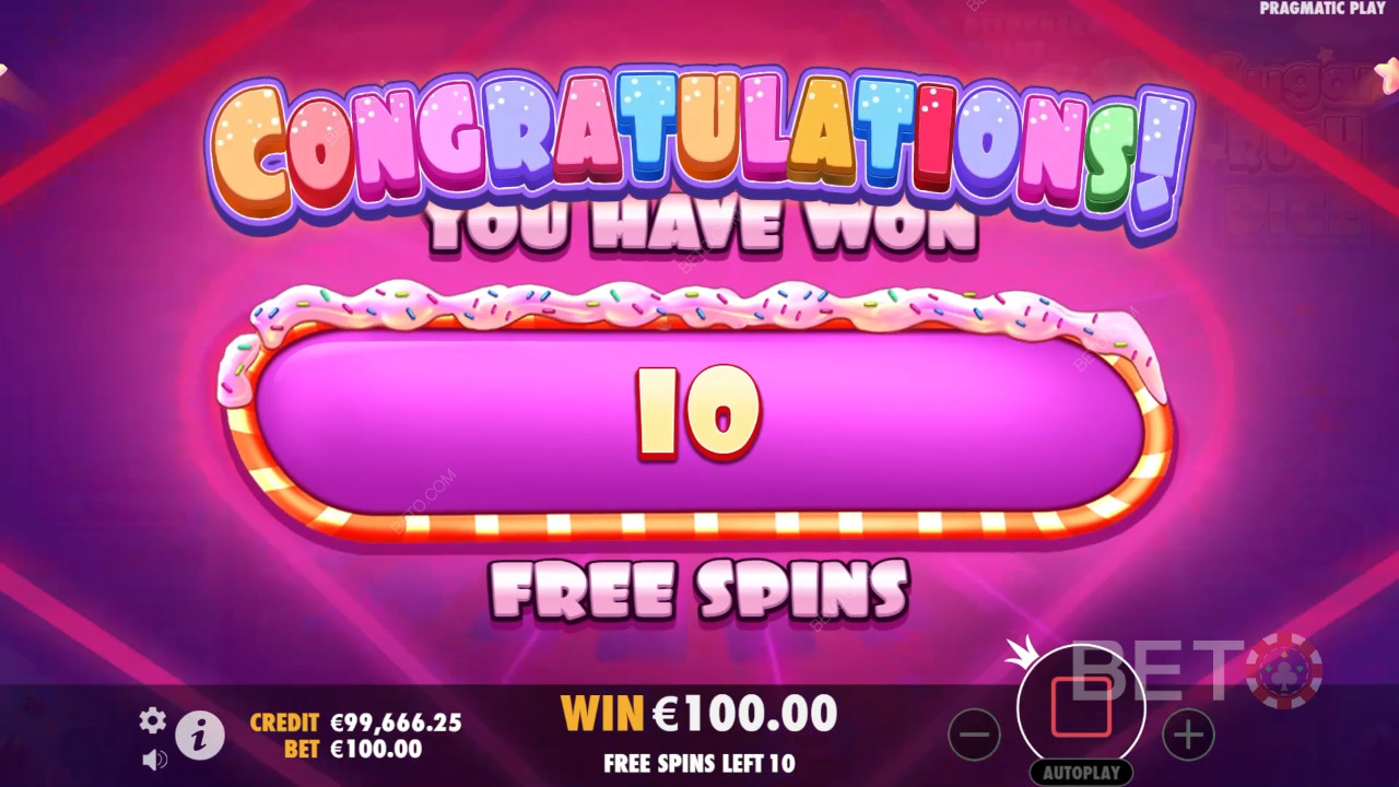 Bonusfunksjoner forklart i Sugar Rush Dice av Pragmatic Play
