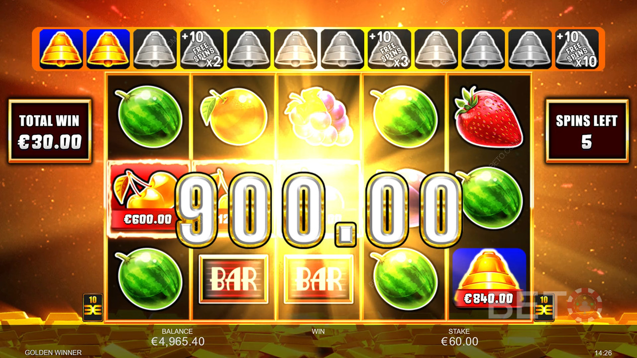 Kjennelse for Golden Winner Online spilleautomat
