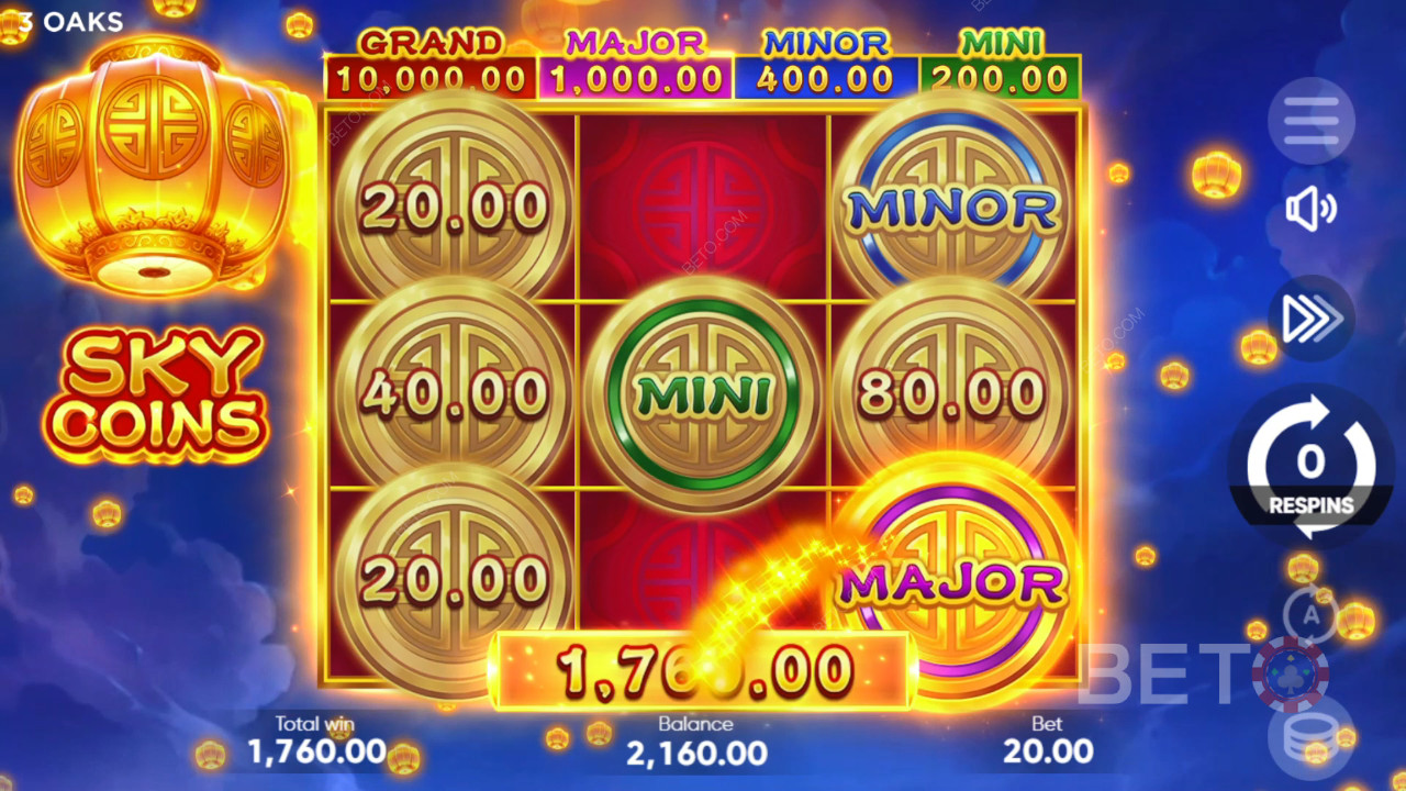 Sky Coins Anmeldelse av BETO Slots