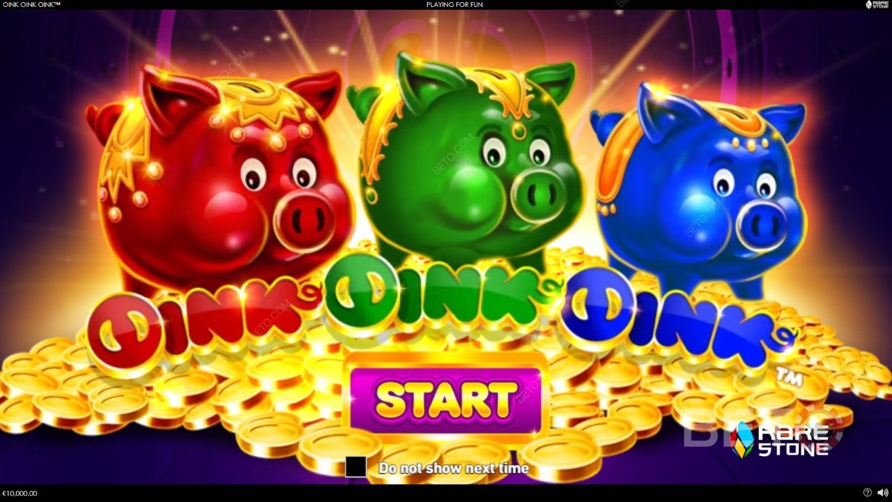 Vinn 2000 ganger innsatsen din i Oink Oink Oink Oink Video Slot!