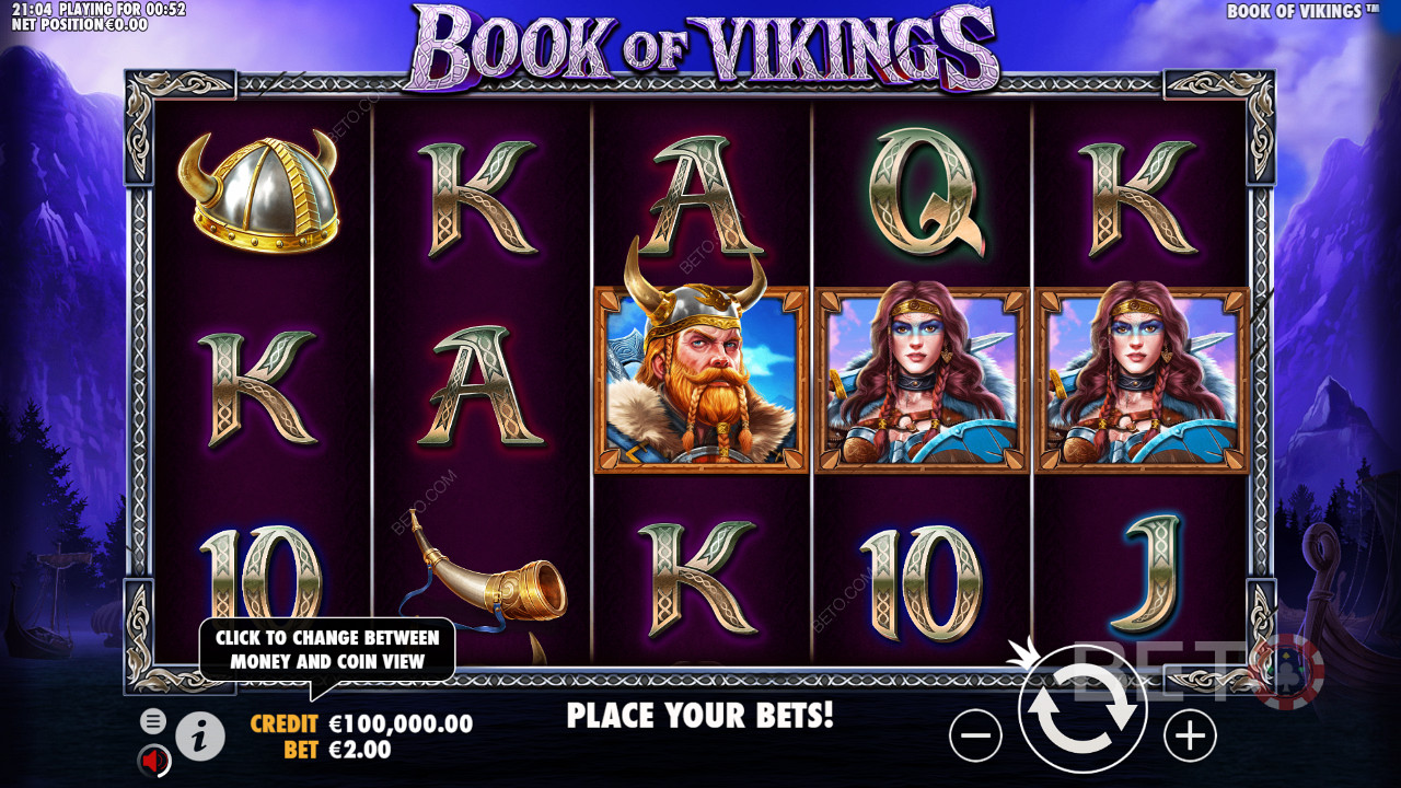 Inspirert av norrøn mytologi, opplev vikingarven i Book of Vikings -spilleautomaten