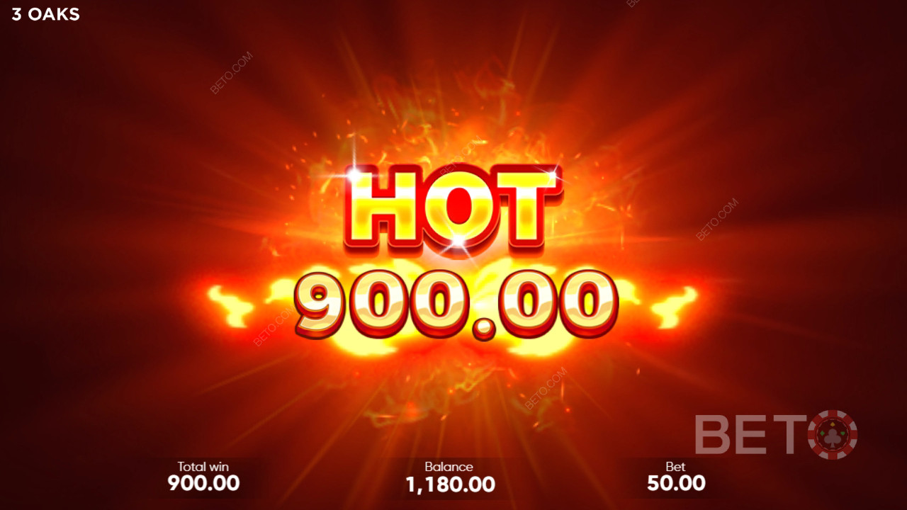 Vinn 500 ganger innsatsen din i Coin Up: Hot Fire spilleautomat!