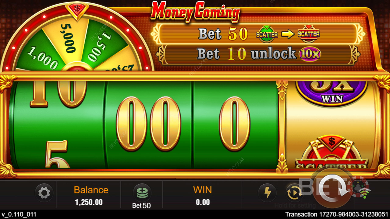 Kjennelse for Money Coming Video Slot