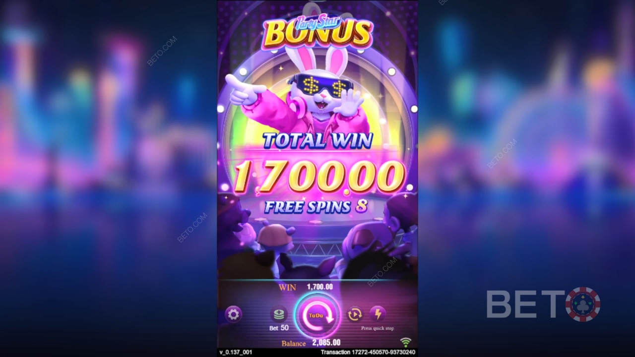 Bonusfunksjoner forklart i Party Star av TaDa Gaming
