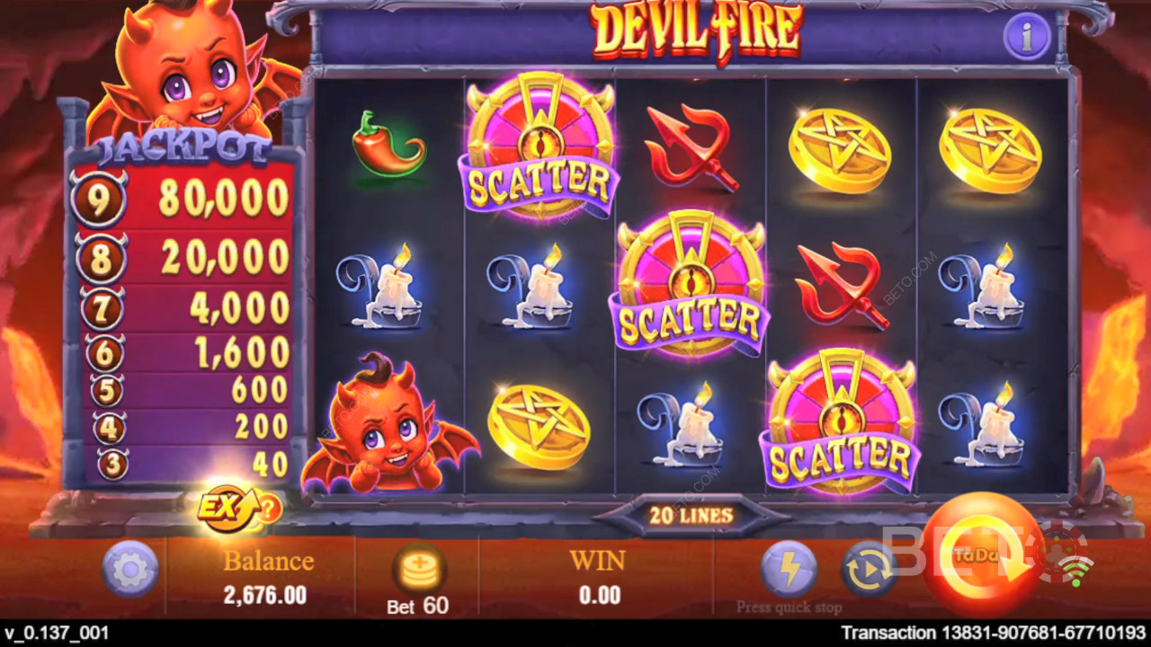 Bonusfunksjoner forklart i Devil Fire av TaDa Gaming
