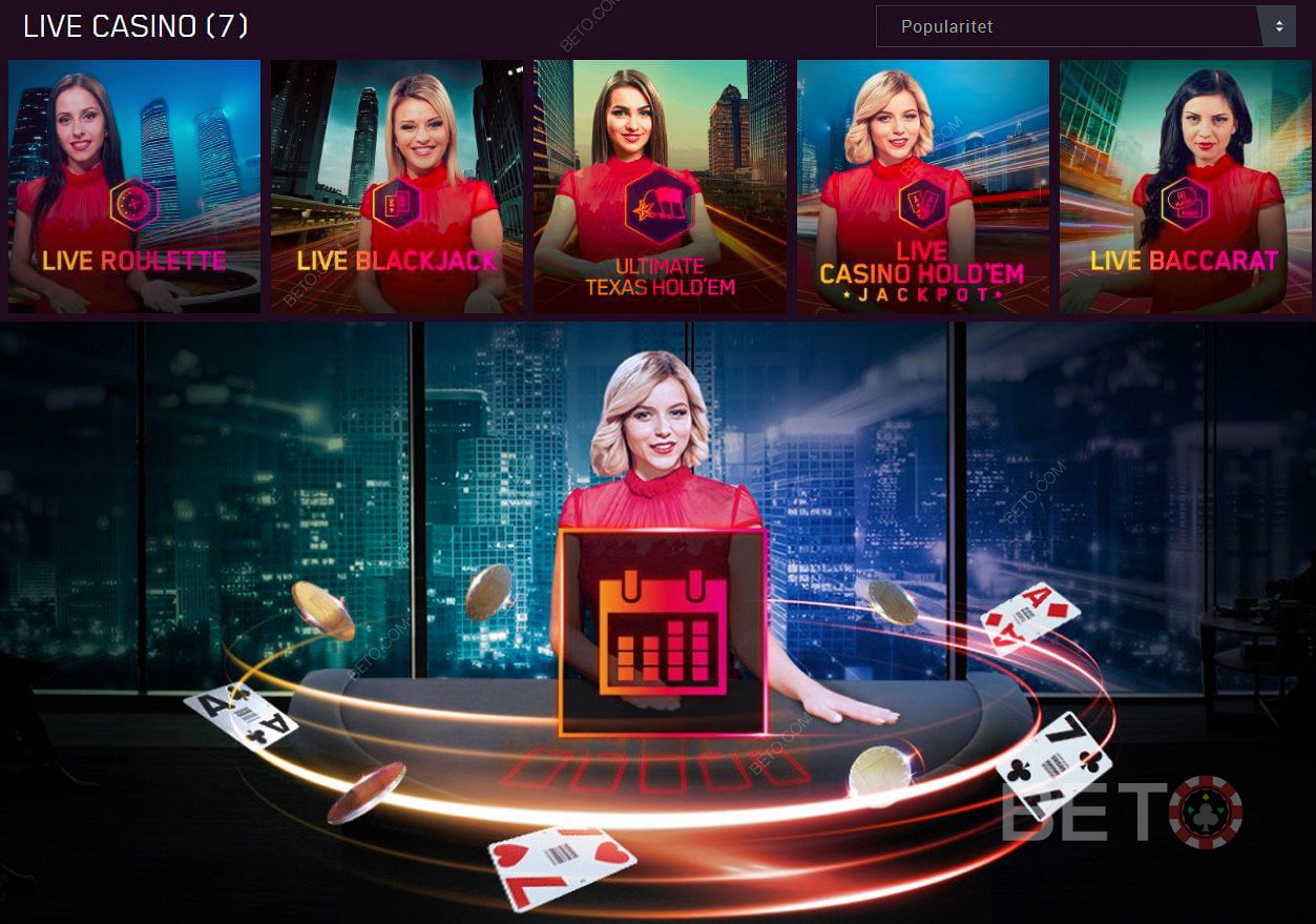 Spill live dealer-spill på Maria Casino. Livespill på nett er fremtiden.