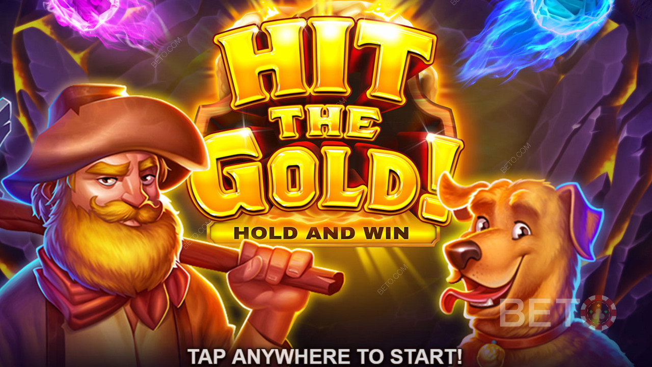 Grav opp ukjente og tapte rikdommer i den prangende Hold & Win-tittelen Hit the Gold! Online Slot.