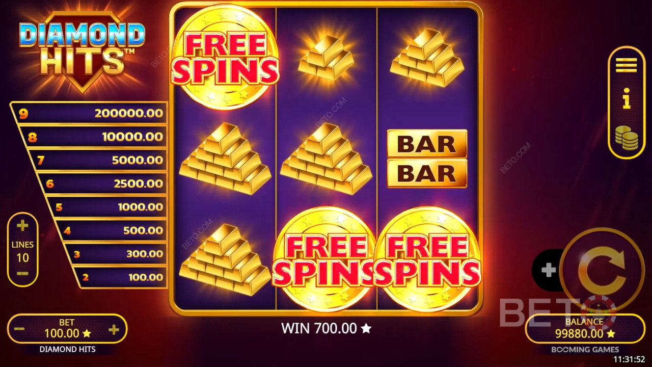 Diamond Hits Anmeldelse av BETO Slots