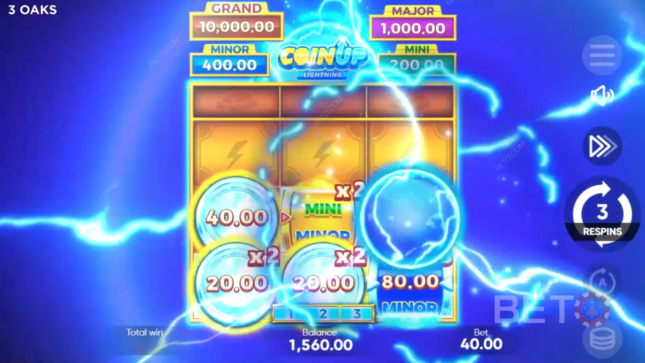 Mynt opp: Lightning Anmeldelse av BETO Slots