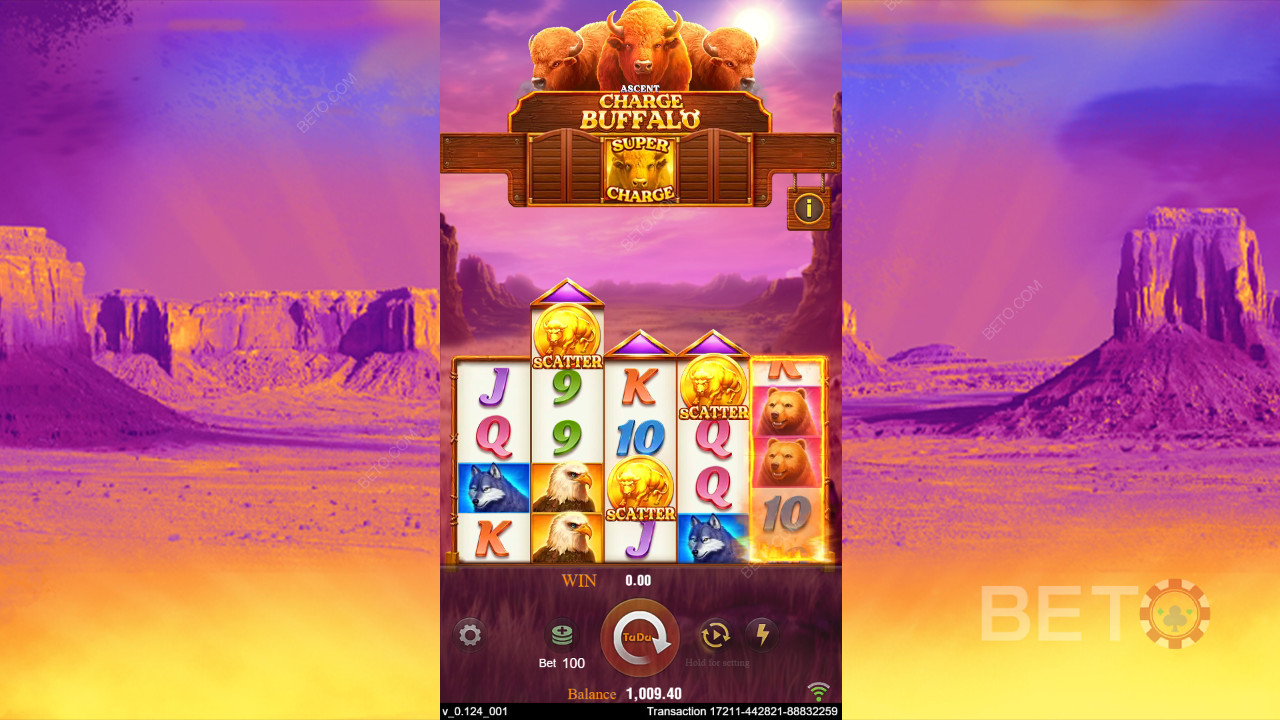 Charge Buffalo-ASCENT Anmeldelse av BETO Slots