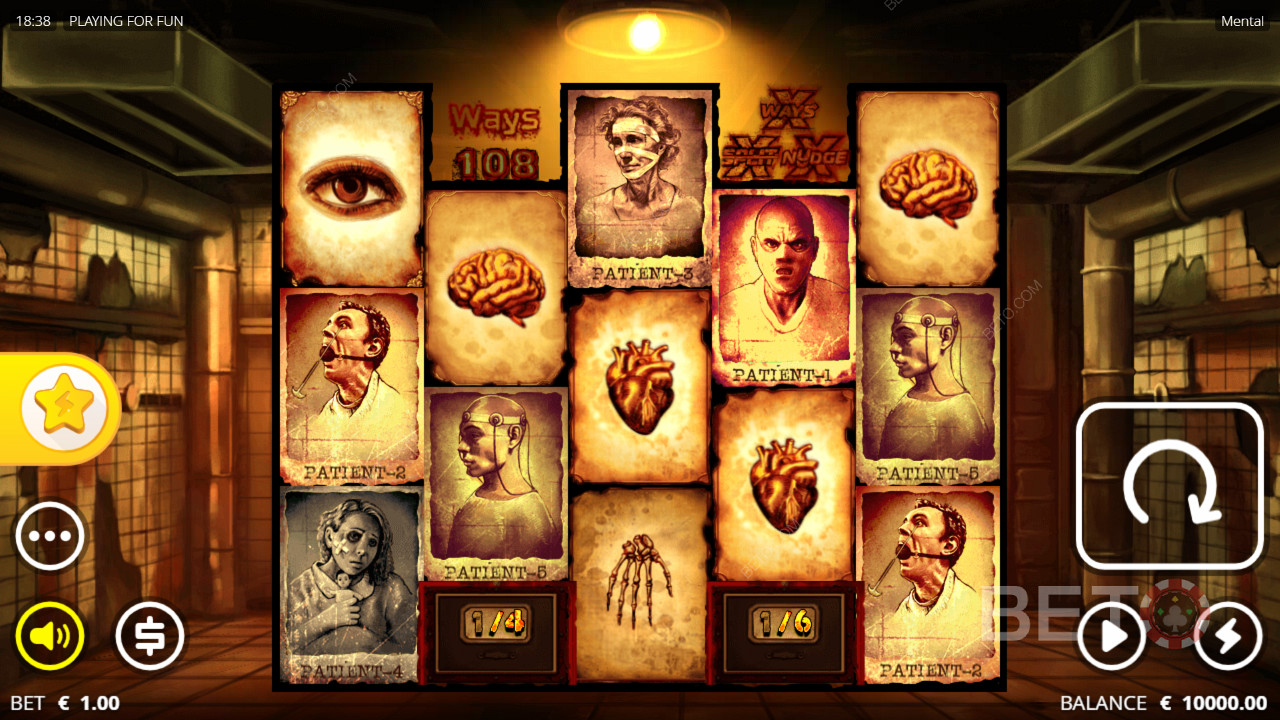 Mørkt tema-bilde av Mental -spilleautomaten