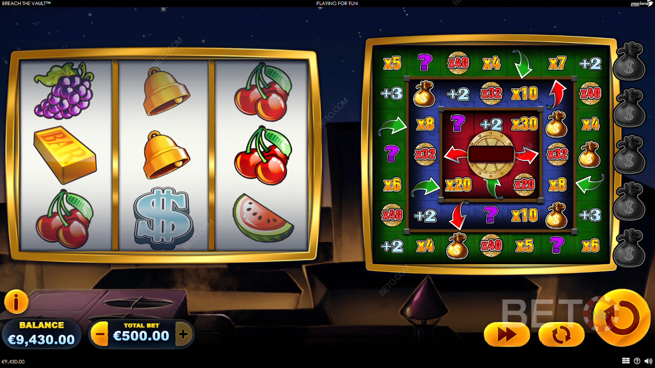 Vinn 1,719 ganger innsatsen din i Breach The Vault Online Slot!