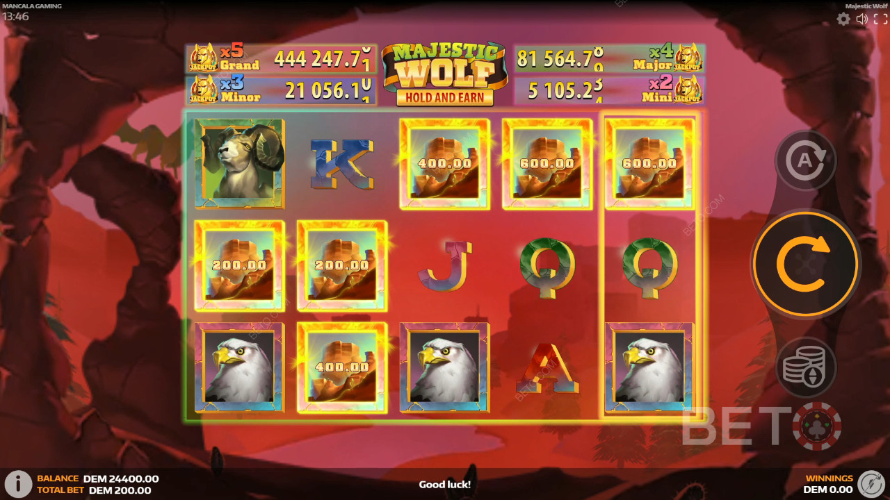 Majestic Wolf Spill Gratis