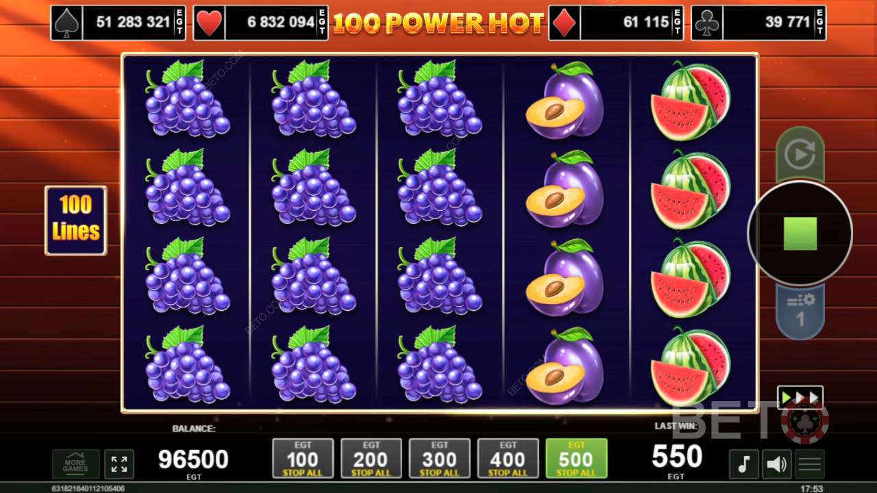 100 Power Hot Spill Gratis