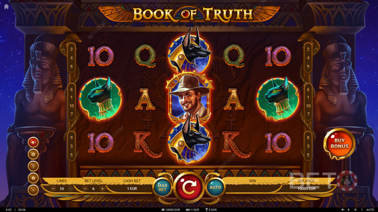 Book of Truth videoslot med to typer gratissnurr med ekspanderende symboler